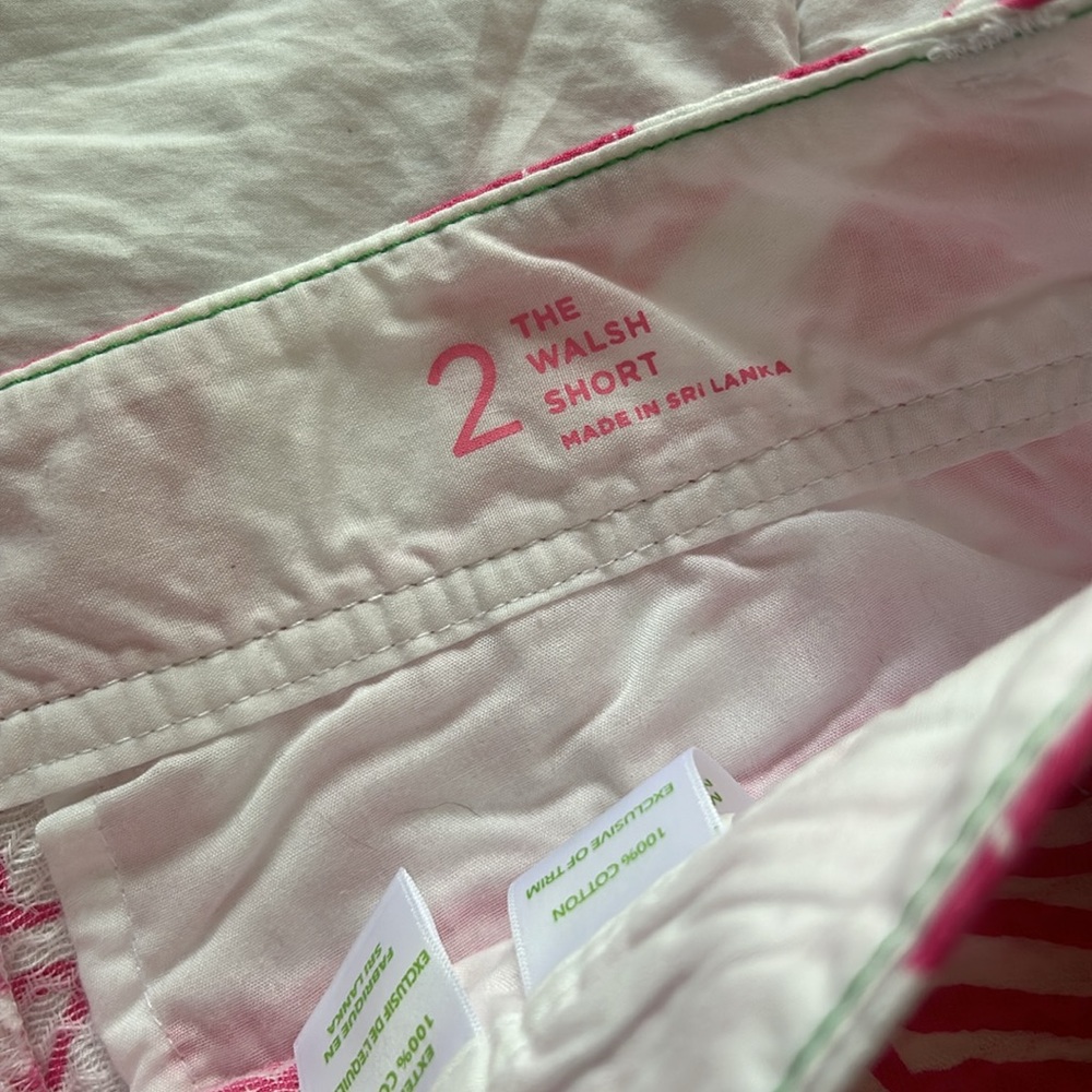 Lilly Pulitzer The Walsh Short Pink White Yacht Sea Size 2 - Picture 4 of 5